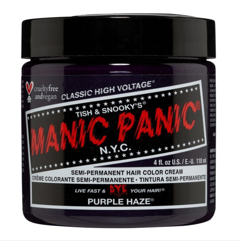 Manic PanicPurple Haze Semi Permanent Cream Hair Color Bundle of 4, New